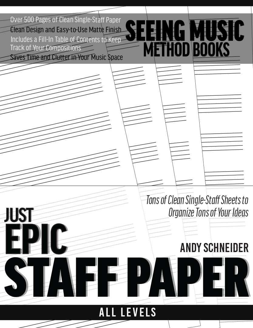 Just Epic Staff Paper Tons of Clean SingleStaff Sheets to Organize